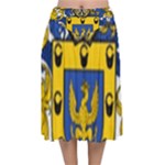 Soto Coat of Arm Velvet Flared Midi Skirt