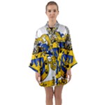 Soto Coat of Arm Long Sleeve Satin Kimono