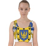 Soto Coat of Arm Velvet Racer Back Crop Top