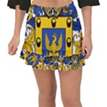 Soto Coat of Arm Fishtail Mini Chiffon Skirt