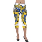 Soto Coat of Arm Lightweight Velour Capri Leggings 