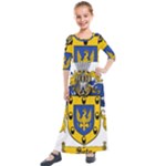 Soto Coat of Arm Kids  Quarter Sleeve Maxi Dress