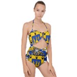 Soto Coat of Arm Scallop Top Cut Out Swimsuit
