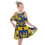 Soto Coat of Arm Kids  Shoulder Cutout Chiffon Dress