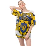 Soto Coat of Arm Oversized Chiffon Top