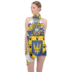 Halter Asymmetric Satin Top 