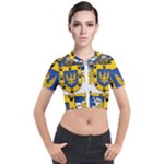 Soto Coat of Arm Short Sleeve Cropped Jacket