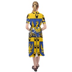 Keyhole Neckline Chiffon Dress 