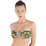 Soto Coat of Arm Twist Bandeau Bikini Top