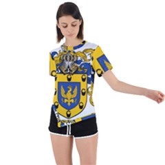 Asymmetrical Short Sleeve Sports T-Shirt 