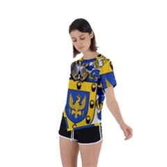 Asymmetrical Short Sleeve Sports T-Shirt 