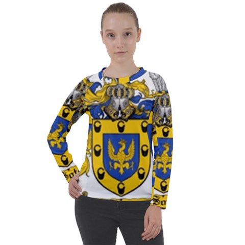 Soto Coat of Arm Women s Long Sleeve Raglan Tee from ArtsNow.com