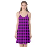 Purple Black Buffalo Plaid Camis Nightgown