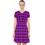 Purple Black Buffalo Plaid Adorable in Chiffon Dress