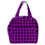 Purple Black Buffalo Plaid Boxy Hand Bag