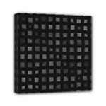 Abstract Black Checkered Pattern Mini Canvas 6  x 6  (Stretched)