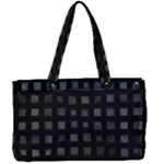 Abstract Black Checkered Pattern Canvas Work Bag