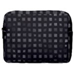 Abstract Black Checkered Pattern Make Up Pouch (Large)