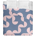 Pink And Blue Shapes Duvet Cover Double Side (California King Size)