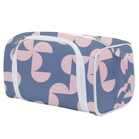 Pink And Blue Shapes Toiletries Pouch from ArtsNow.com
