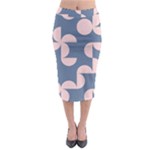 Pink And Blue Shapes Midi Pencil Skirt