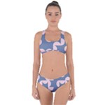 Pink And Blue Shapes Criss Cross Bikini Set