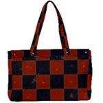 Red and Black Checkered Grunge  Canvas Work Bag