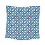 Country Blue Checks Pattern Square Tapestry (Small)