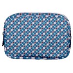 Country Blue Checks Pattern Make Up Pouch (Small)