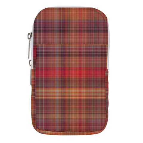Madras Plaid Fall Colors Waist Pouch (Large) from ArtsNow.com