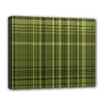 Green Madras Plaid Deluxe Canvas 20  x 16  (Stretched)