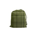 Green Madras Plaid Drawstring Pouch (Small)