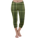 Green Madras Plaid Capri Winter Leggings 