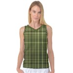 Green Madras Plaid Women s Basketball Tank Top