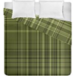 Green Madras Plaid Duvet Cover Double Side (King Size)