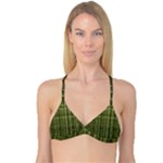 Green Madras Plaid Reversible Tri Bikini Top