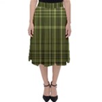 Green Madras Plaid Classic Midi Skirt