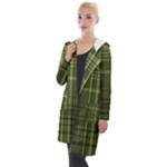 Green Madras Plaid Hooded Pocket Cardigan