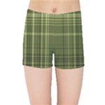 Green Madras Plaid Kids  Sports Shorts