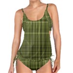 Green Madras Plaid Tankini Set