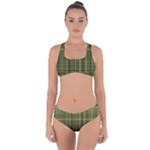 Green Madras Plaid Criss Cross Bikini Set