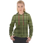 Green Madras Plaid Women s Overhead Hoodie