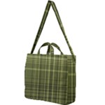 Green Madras Plaid Square Shoulder Tote Bag