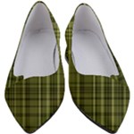 Green Madras Plaid Women s Block Heels 