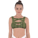 Green Madras Plaid Bandaged Up Bikini Top