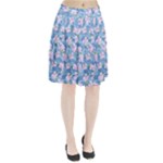 Watercolor Violets Pleated Skirt