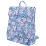 Watercolor Violets Flap Top Backpack