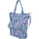 Watercolor Violets Shoulder Tote Bag