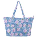 Watercolor Violets Full Print Shoulder Bag