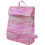 Pink Abstract Stripes Flap Top Backpack